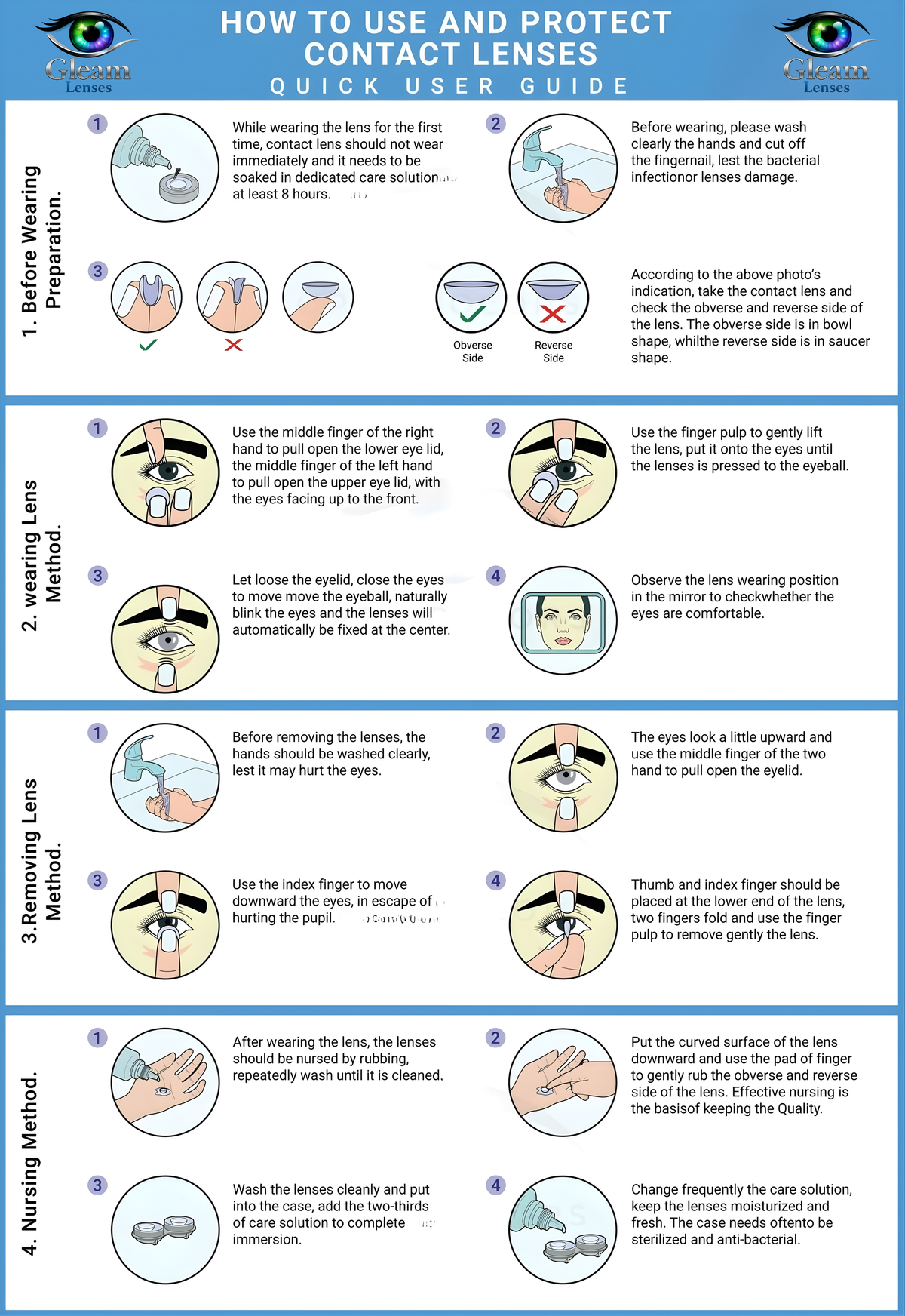 Instructions – Gleam Lenses